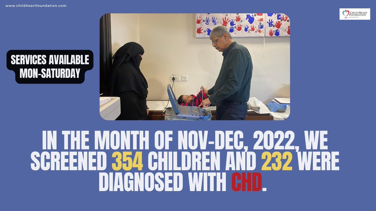 ChildHeartFndn's tweet photo. CHD was detected in 232 of 354 children. We need to screen more children to save them from these defects. Early detection can help reduce mortality. Some defects require immediate treatment to save the lives of diagnosed children.
#chf #pradaan #freeecho #heartecho #chd #chdaware https://t.co/XfMAwcEsqs