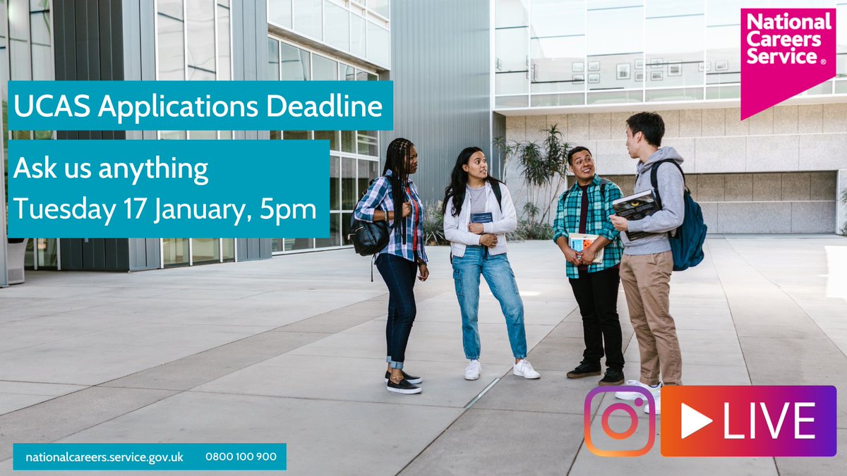 🔔 Last minute application advice 🔔

Join us live on Instagram tomorrow for some last-minute application advice from Mark, our careers adviser.

Set your reminder to join us from 17:00  🕔

➡️ ow.ly/RTsw50MphWb
