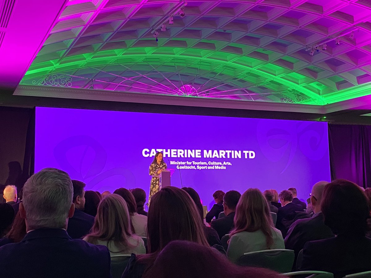 casocul's tweet photo. #TI2023 “We have everything to play for in 2023. We can continue to grow our #tourism businesses in a #sustainable way into the future,” says Minister Catherine Martin at the launch of @TourismIreland marketing plans. Looking forward to hosting international media in Ireland! https://t.co/TfgsYGBrDk