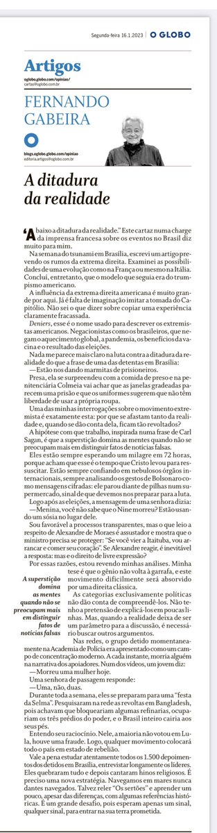 Lauritaarruda's tweet photo. O que gostaria de ter escrito nesta segunda…#temqueler : “Eles quebraram tudo e depois cantaram hinos religiosos. É preciso uma nova estratégia. Navegamos em mares nunca dantes navegados. Talvez reler “Os sertões” e aprender um pouco, apesar das diferenças…” https://t.co/R9utZEAHwB