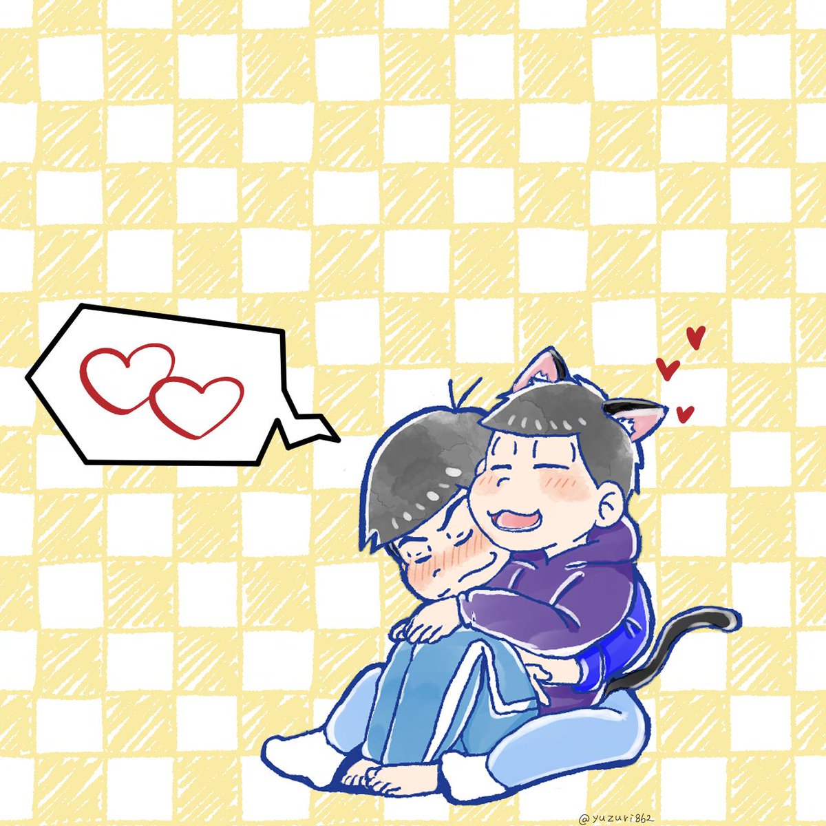 yuzuri862's tweet photo. 突然全力で甘えてきた四男が可愛すぎて色々といっぱいいっぱいな次男……😆💙💜
なんだかんだ1日1枚が今4日目なんだけど、ここまで来たら1週間描いてみようかな…出来たら🤗‼️ https://t.co/POGLVWcRBl