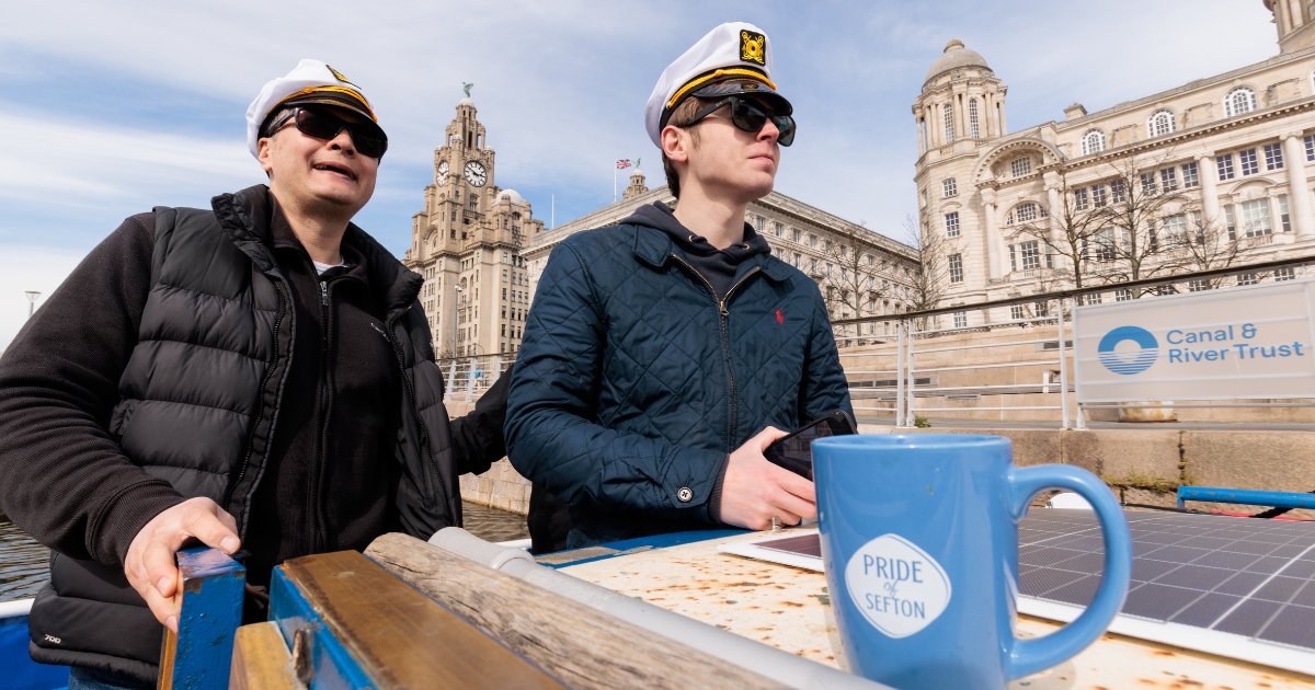 There's no #BlueMonday to see here, we've traded the 'blues' for 'brews' all round here at @prideofsefton1 🫖💙 A catch-up with a cuppa, taking in fresh air on our historic waters is enough to put a spring in anyone's step. How are you supporting @samaritans #BrewMonday today?