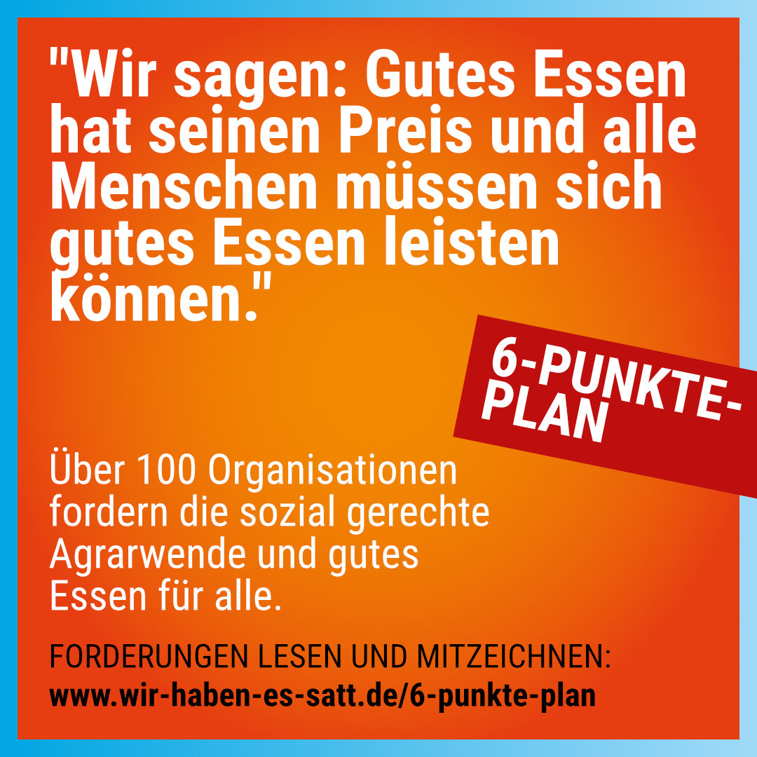 WirHabenEsSatt's tweet photo. 🛒Ein nachhaltiger Einkauf ist ein Privileg für Gutverdienende? So darf es nicht bleiben! Gutes Essen ist ein Menschenrecht - ob mit oder ohne Erwerbsarbeit! 

Jetzt den 6-Punkte-Plan lesen und mitzeichen!
https://t.co/nf3LifrcyD https://t.co/oTBhHesjNZ
