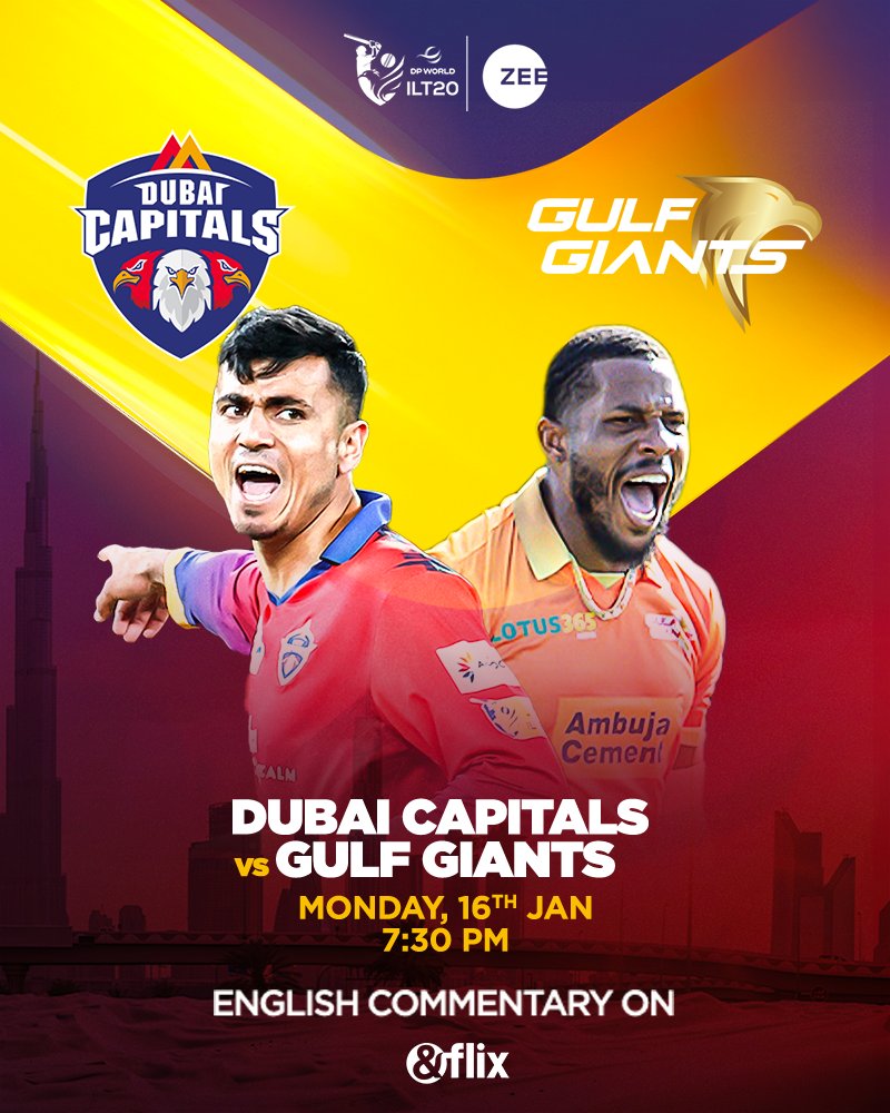 Get rid of your #MondayBlues with Bawaal 🏏 action! Unbeaten Dubai Capitals and Gulf Giants face off in match 5 of #DPWorldILT20 #DCvGG begins right after Cricket Safari at 7 PM #BawaalMachneWalaHai #CricketOnZee