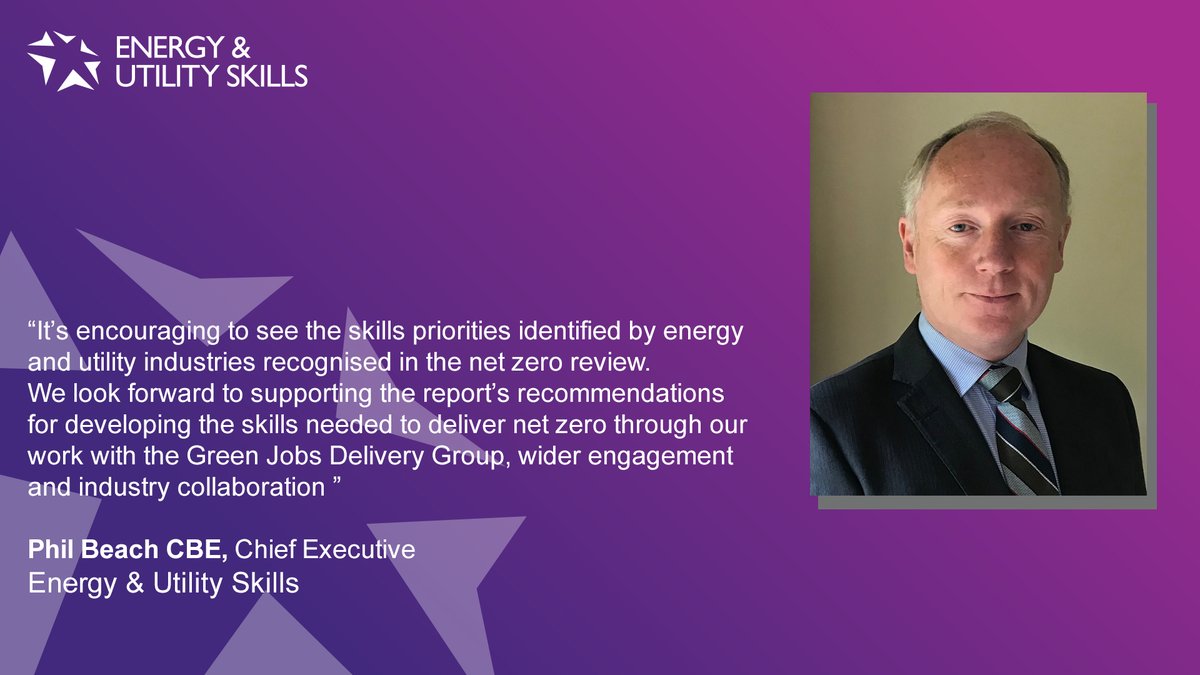 EUSkills's tweet photo. On Friday, the independent review of Net Zero, led by @CSkidmoreUK was published.

It is encouraging to see our contribution to the development of the review is reflected in a number of the report’s recommendations on skills.

In response to the report our CEO, Phil Beach said: https://t.co/rTQIvVk78c