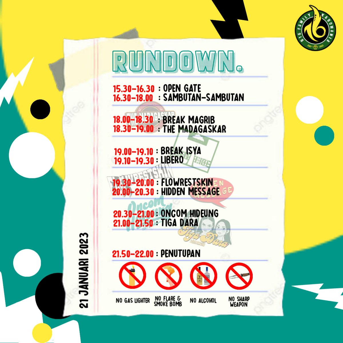 hddnmssg's tweet photo. 𝗔𝗿𝗲 𝘆𝗼𝘂 𝗥𝗘𝗔𝗗𝗬 ?

Mari bergabung rayakan acara kita bersama dalam rangka bertambahnya usia yg ke 16th

"𝗕𝟭𝟲𝗚𝗘𝗥 𝗔𝗡𝗗 𝗚𝗟𝗢𝗥𝗜𝗢𝗨𝗦 𝗧𝗢𝗚𝗘𝗧𝗛𝗘𝗥"

Hari : Sabtu
Tanggal : 21 Januari 2023
Lokasi : Vivo Mall Bogor https://t.co/QY7vEnolaN
