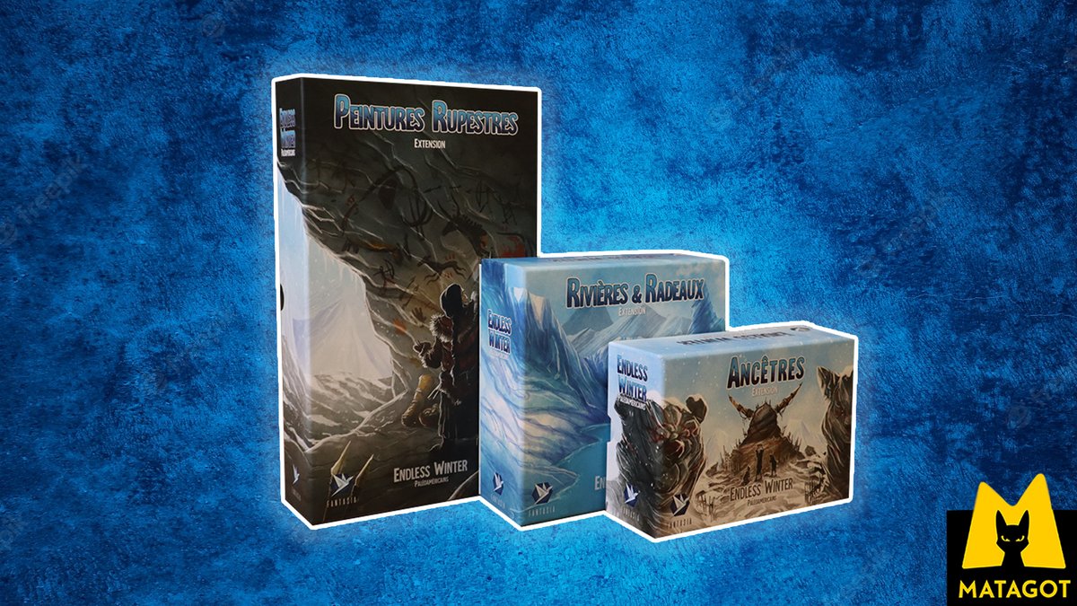 ❄️ La bonne nouvelle du lundi ❄️
😜 Elles étaient disponible via la campagne participative... vous les aviez ratées ?
😍 Et bien elles sont disponibles en boutique dès vendredi !
👉 Découvrez ainsi, l'extension Peintures rupestres, Rivières et radeaux mais aussi Ancêtres !