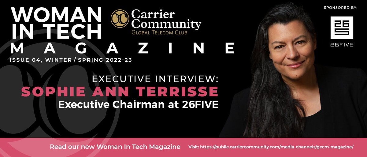 CC_GCCM's tweet photo. The new edition of Woman in Tech Magazine is OUT NOW! 👏🗞️🙋‍♀️ 

This edition is sponsored by @26FIVE &amp; features 26FIVE female leader Sophie Ann Terrisse on our cover. 

Read it on the CC-Media Gallery: https://t.co/t1LjfDt0ZZ 

. 

. 

.

#ccmedia #womanintech #femaleleader https://t.co/uXS7GF28pR