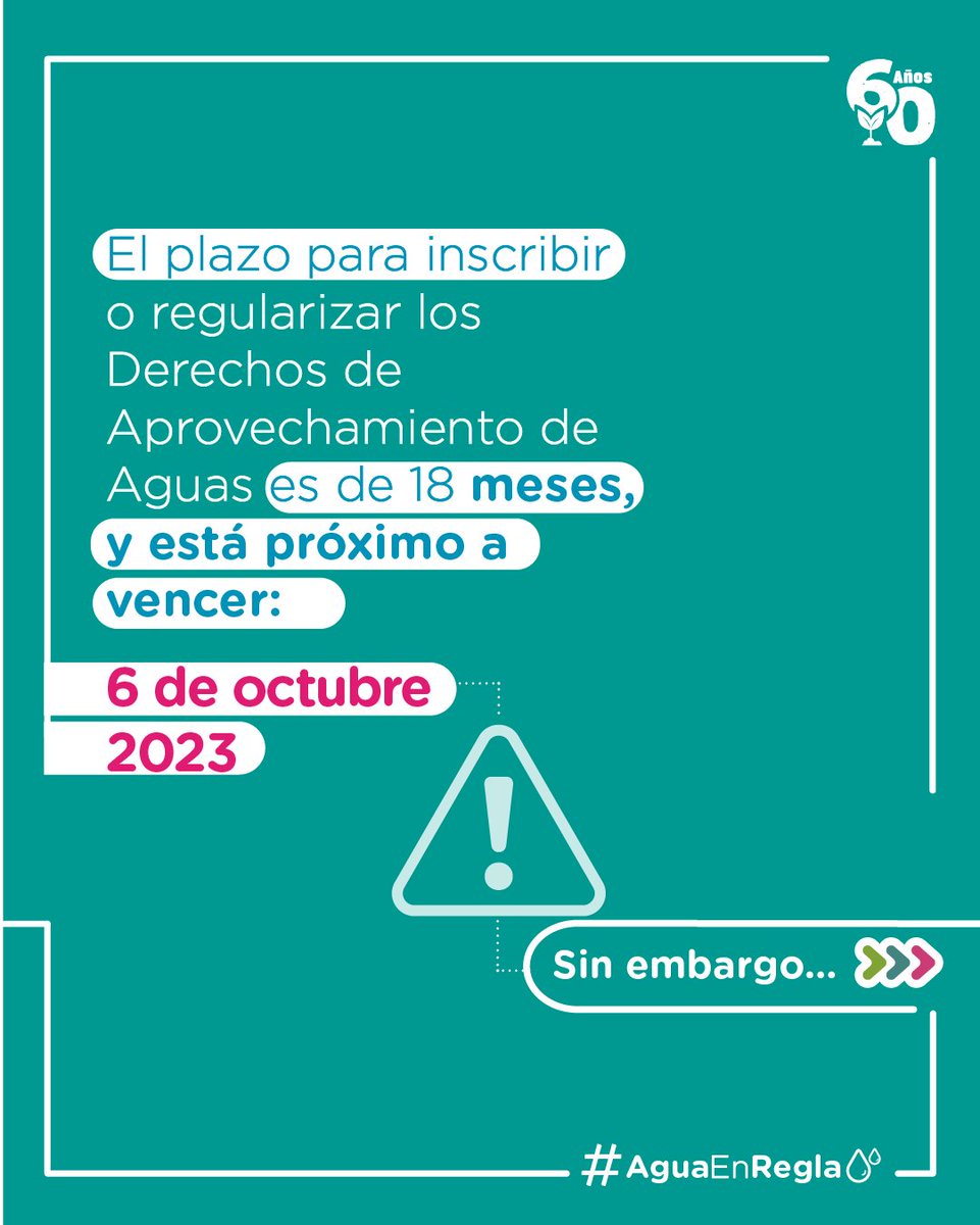INDAP_Chile's tweet photo. El nuevo #CodigoDeAguas para esa inscripción fija plazos: este año para agricultores en general no usuarios de INDAP, medianos y grandes. https://t.co/kc7RJE1hVI