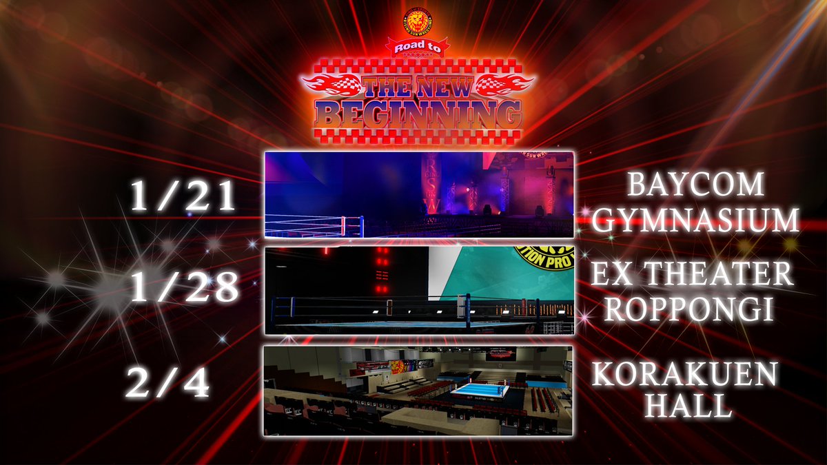 RSWNation's tweet photo. Heres the OFFICIAL Schedule to ROAD TO THE NEW BEGINNING 2023 with 3 shows before the PPV. https://t.co/mpY6hsFIOU