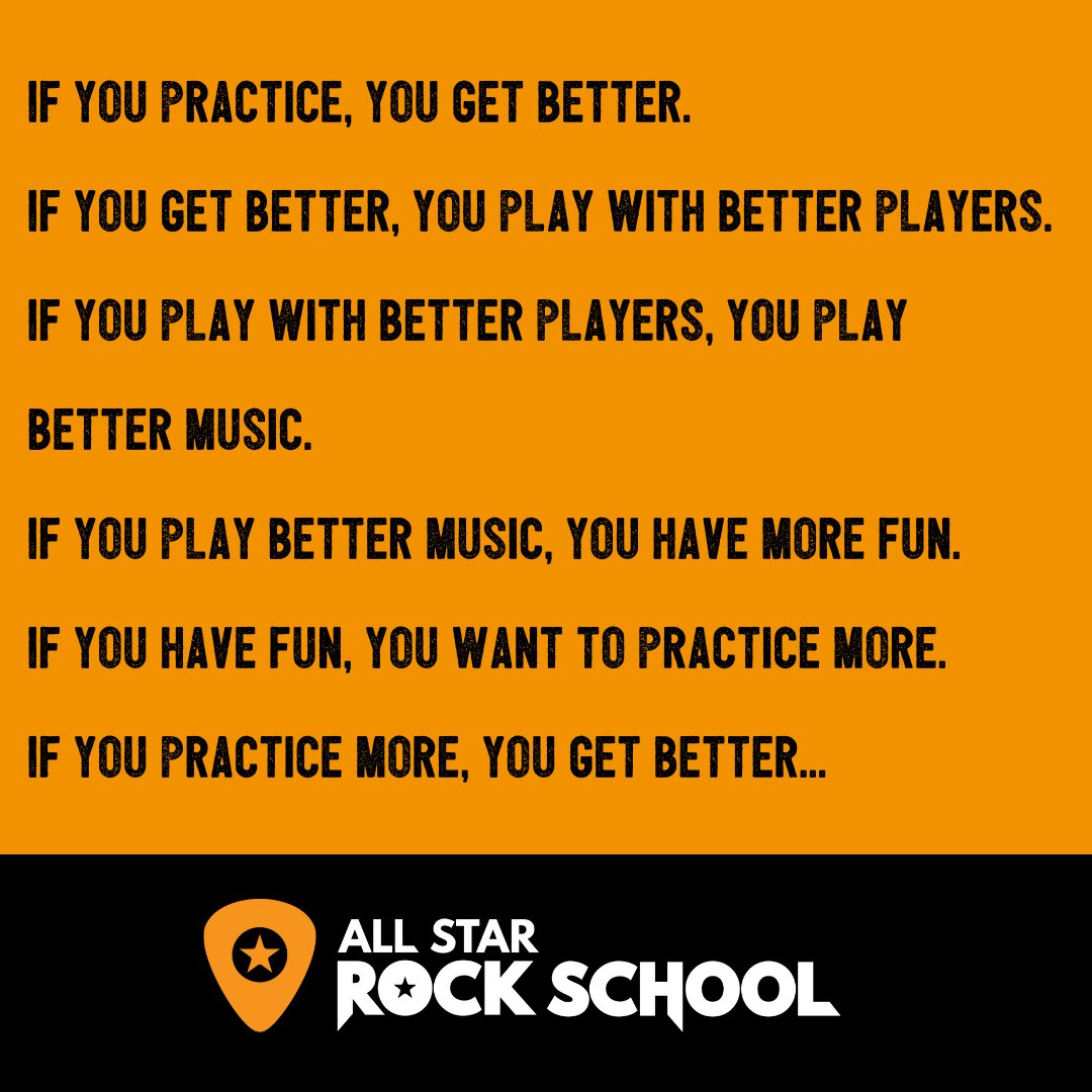 allstarrocksch's tweet photo. Here at All Star Rock School we practice together and get better together.
These words from musician Doug Yeo sums up everything we need to know about practicing.
https://t.co/94r9RNpNKM
#allstarrockschool #music #rockschool https://t.co/ADVzsjMkbq