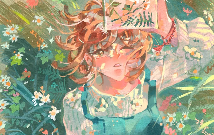 Daisy #gouacheart #gouachepaint #wip #illustration #originalcharacter 