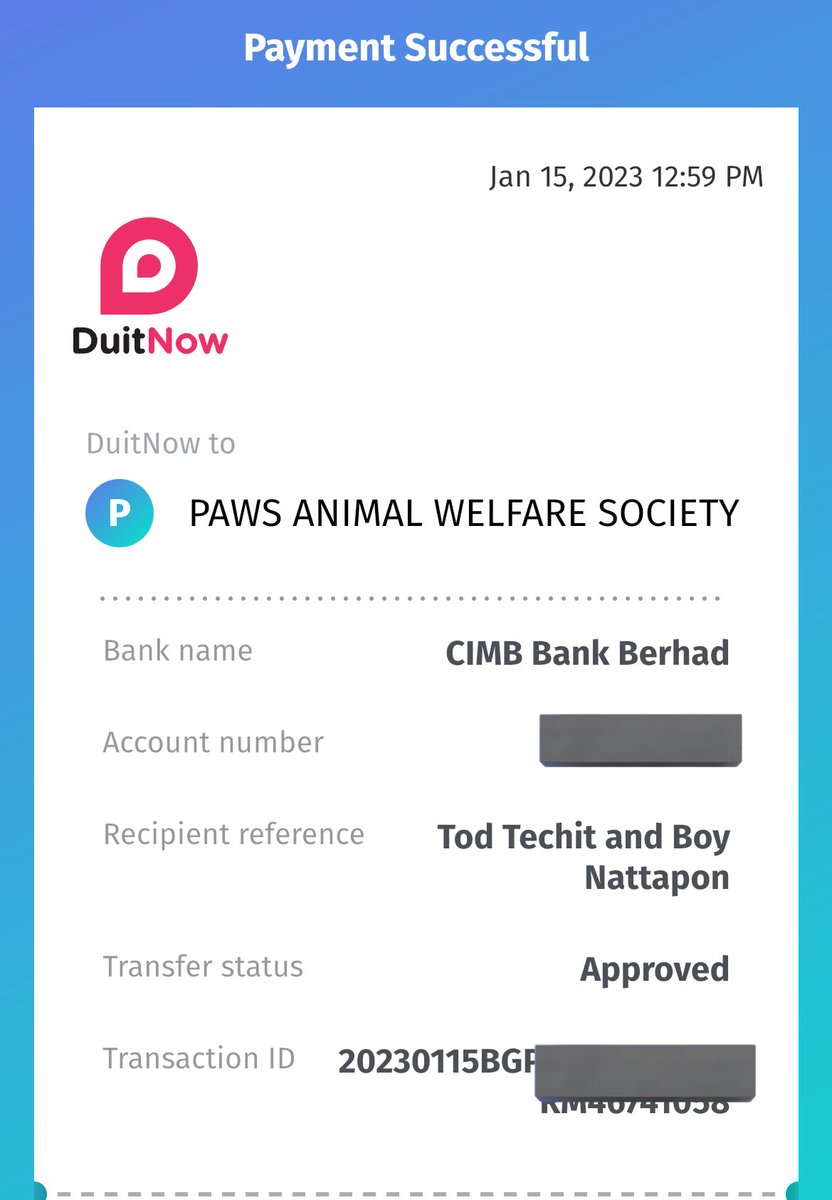 BoyTodMY's tweet photo. Proof of donation 💗 . However, the certs is currently been processed ☺️ https://t.co/iIDodfIo8n
