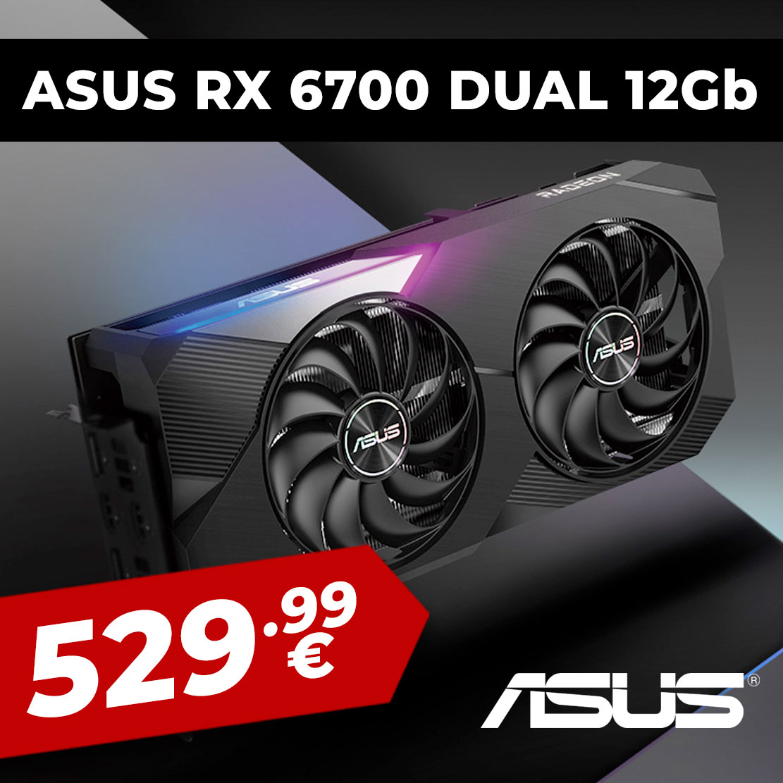 DiscoAzul's tweet photo. #ofertasdiscoazul
Tarjeta Gráfica ASUS RX 6700XT DUAL 12GB GDDR6
· Arquitectura AMD RDNA 2
· Tecnología 0 dB
· Ventiladores Axial-tech
· incluye tira de iluminación
https://t.co/rDWKM5qAMT
#Asus #RX6700XT #gddr6 #pcgaming #amd #gaming #discoazul https://t.co/tTJ9f3T6LV