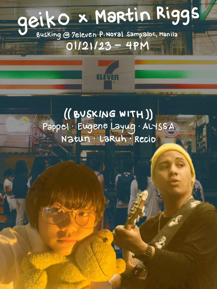 Finally busking with @g31k0 in Manila on January 21, 2023! Takits sa kalsada ng P. Noval!!!