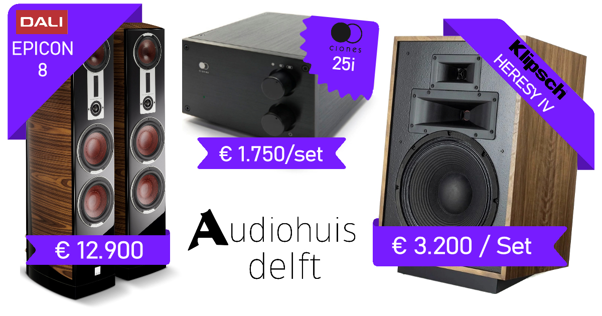 📢OPRUIMING!

#Luidsprekers, #versterkers, #platenwasmachines en nog meer #HighEnd #Audio #apparatuur in #uitverkoop bij Audiohuis Delft. 

➡️audiohuisdelft.nl/opruiming

#hifi #hifiaudio #hifidelity #highendaudio #Deals #sale #sound #Listen #music #amplifi #Dali #Klipsch #shop