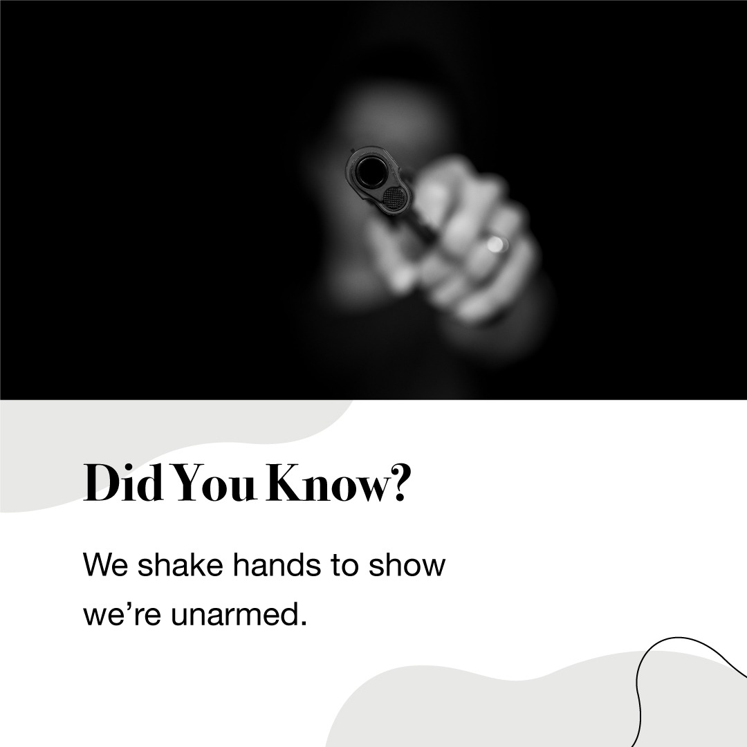 It goes back to when King Marduk-Zakir-Shumi I of Babylonia shook hands to forge an alliance with the Assyrian King Shalmaneser III. 

#fact #factoftheday #random #randomfacts #generalknowledge