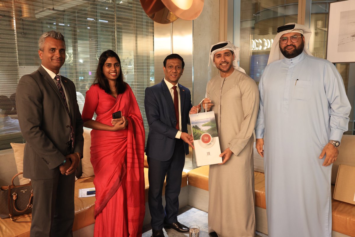 DubaiDET's tweet photo. His Excellency Nalinda Weigeratna, Consul General of Sri Lanka, along with his accompanying delegation, visited our offices today to discuss future collaborations with the Department of Economy and Tourism. https://t.co/RNyAR86q7d