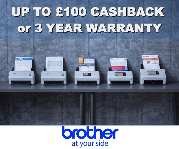RTSltdUK's tweet photo. Up to £100 Cashback or 3 Years Warranty When You Purchase a Brother ADS-4 Desktop Scanner. T&amp;C's Apply.
https://t.co/Vzi4DyjnDH https://t.co/1MmsCiaDsE