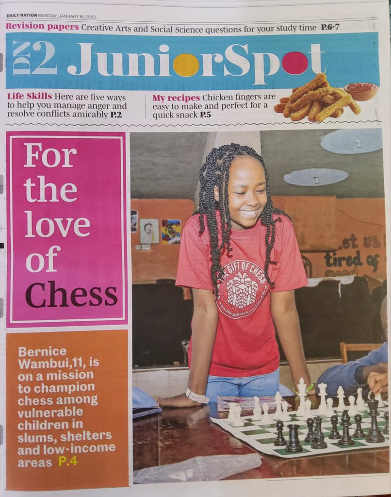 BerniceWambui22's tweet photo. In today’s paper .. @thegiftofchess https://t.co/SehUcLI763