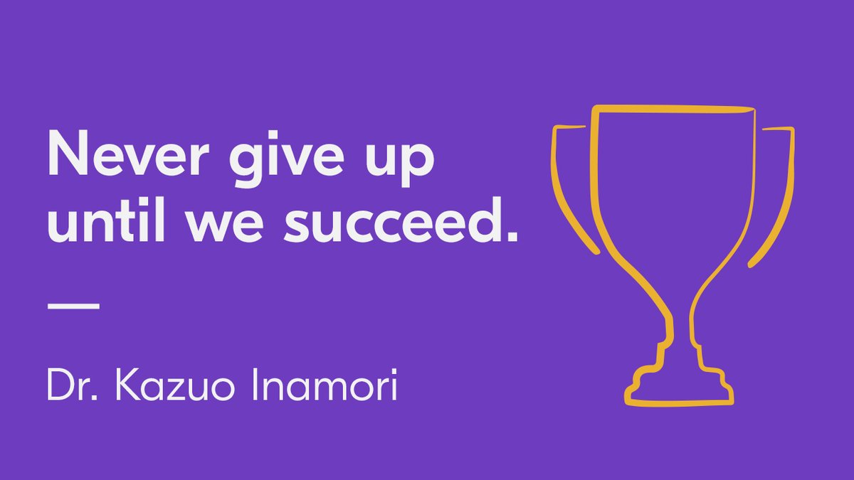 “To succeed, we must tenaciously persevere in our efforts to accomplish a goal – and never give up”.

✍️ Dr. Kazuo Inamori

#KyoceraPhilosophy #Kyocera #Philosophy #MondayMotivation #Motivation