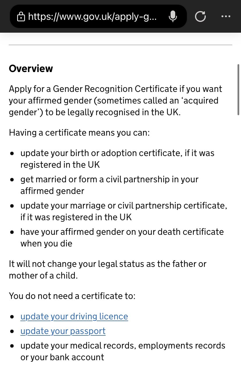 Jim Monaghan on Twitter: "reminder of what a gender recognition certificate  does, only this and nothing more. https://t.co/QB1B1jEuBK" / Twitter