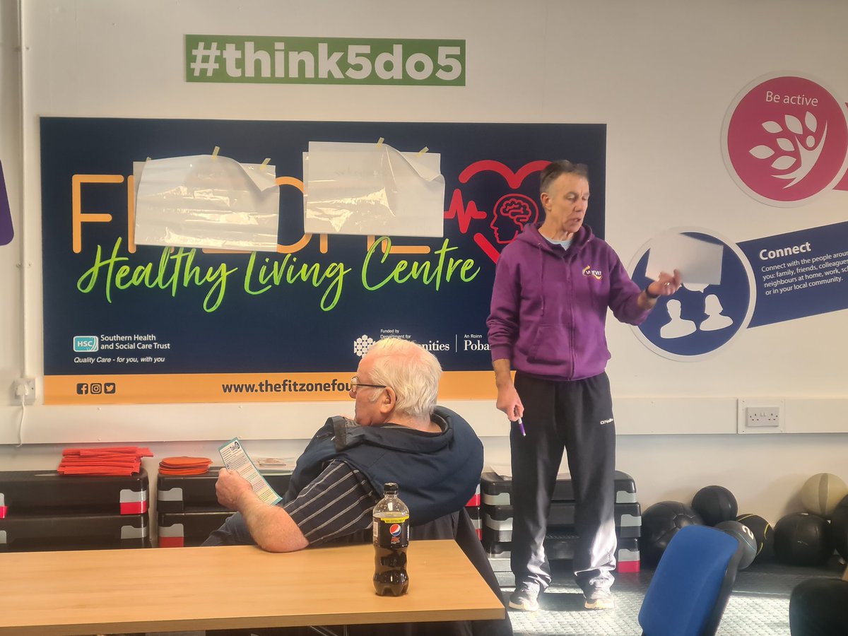 FitzoneThe's tweet photo. Great Take 5 talk from Michael O Hare from @verve_craigavon to the HIM mens group this morning #mentalhealth #MensHealth https://t.co/tkXlSqT5IK