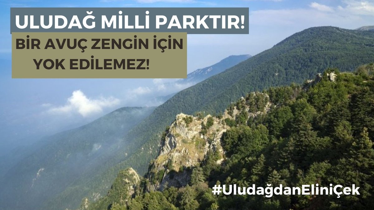 Kapadokya'da yaptıklarınız ortada 
Talan sırası Milli Parklara mı geldi?
Yetki karmaşası dediğiniz sizin rant hırsınız.
Bir avuç sermayedar için Bursa'nın havası, suyu olan #Uludağ'ı yok etmeyin
Bursa'da gezecek yüzünüz olsun
#UludağdanEliniÇek 
<a href="/Hakan_cavusoglu/">Hakan Çavuşoğlu</a>
 <a href="/turanbulent/">Bülent TURAN</a>