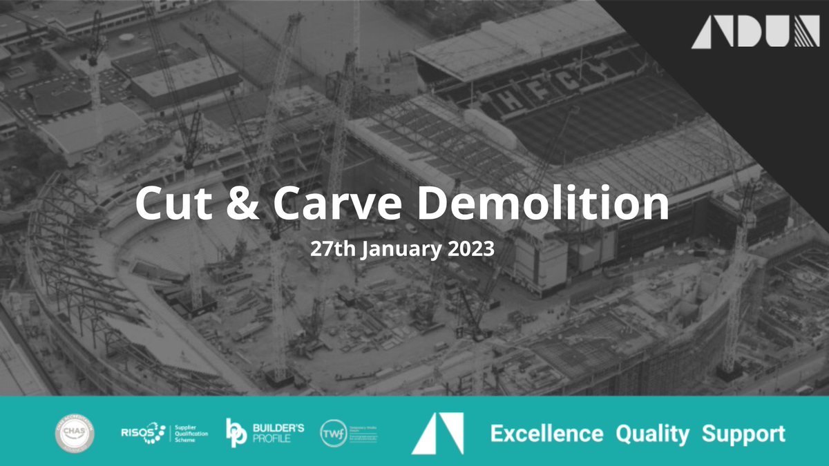 Join our next Temporary Works webinar on cut &amp; carve demolition -eventbrite.com/e/514923930337