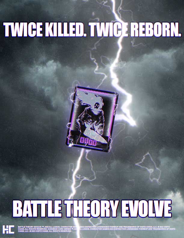 HistoChain's tweet photo. Battle Theory
E V O L V E
.
Supplies Limited!
.
Get your card before someone else does!
.
💀🔥👁
.
.
.

#tradingcards #customtradingcards #Retro #8bit #16bit #vhs #80snostalgia #90snostalgia #cards #rare #fantasyart #fantasyillustration #lofi #1980s #1990s #analog #indie #art https://t.co/nASK6tEnXB
