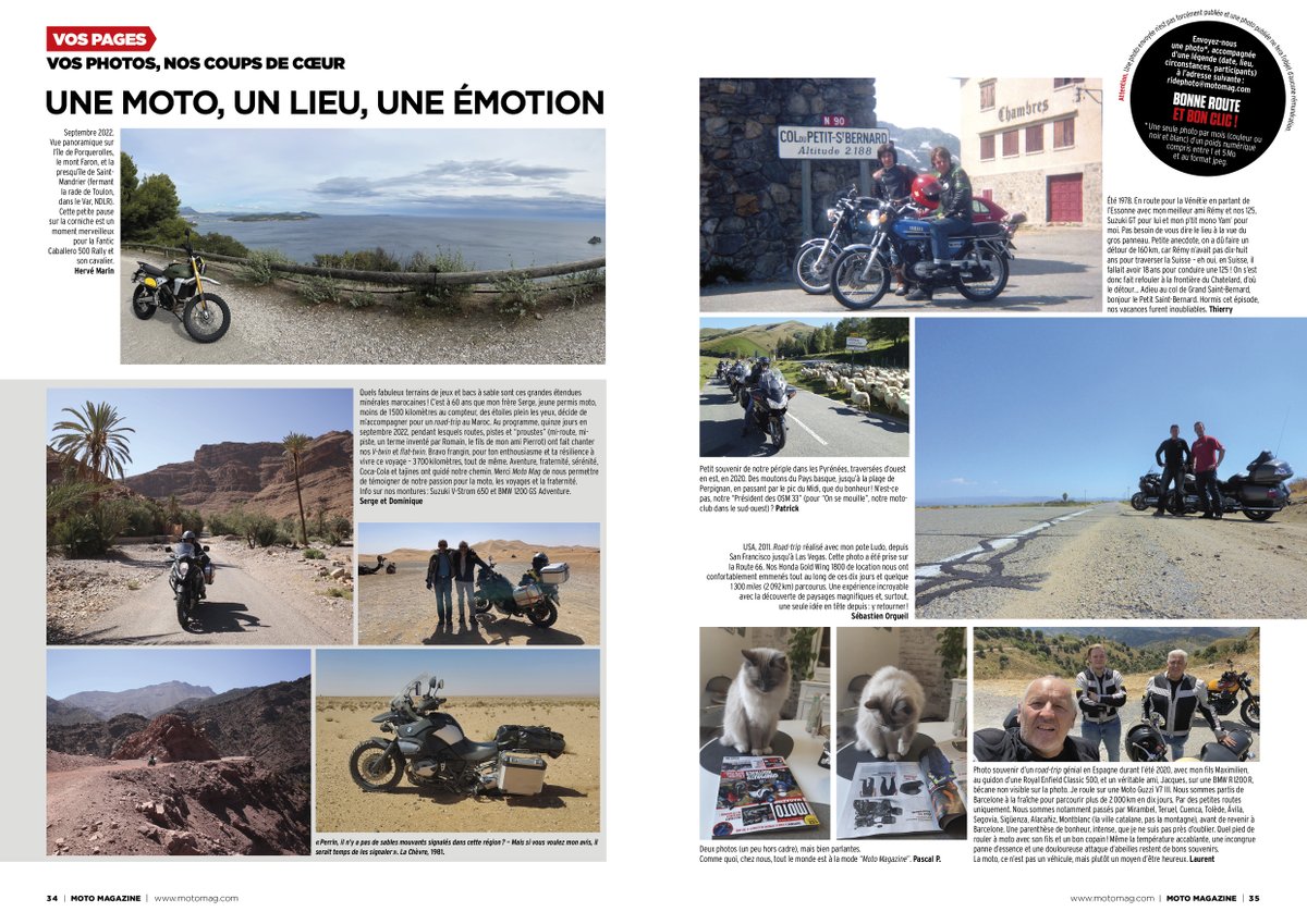 📣 On a besoin de vous pour notre rubrique lecteurs ! 

📸 Partagez-nous vos plus belles photos souvenirs accompagnées d'une légende. Transmettez-les nous à l'adresse figurant en haut à droite de l'image, ou par MP ! ✌️ 

#moto #motard #motarde #motardie