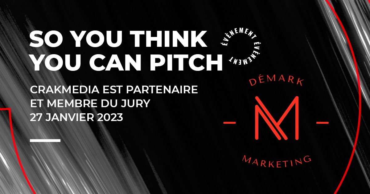 Grande première pour Crakmedia! 🔥

Nous avons la chance d'avoir été retenus pour être membres du jury de la compétition ultime de ventes de l'Université Laval: So You Think You Can Pitch le 27 janvier prochain! ⚡️
