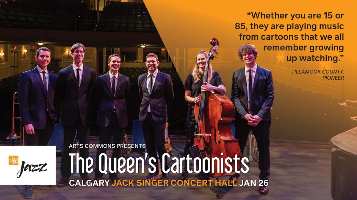 werklundcentre's tweet photo. This is music meets #cartoons. This is #jazz meets comedy. This is entertainment for the whole family, and you won't want to miss it!
All the way from New York, The Queen's Cartoonists come to the #JackSingerConcertHall on Jan 26. Get your tickets now! https://t.co/5vXYEbsJMc https://t.co/oMKwsw1ZrY