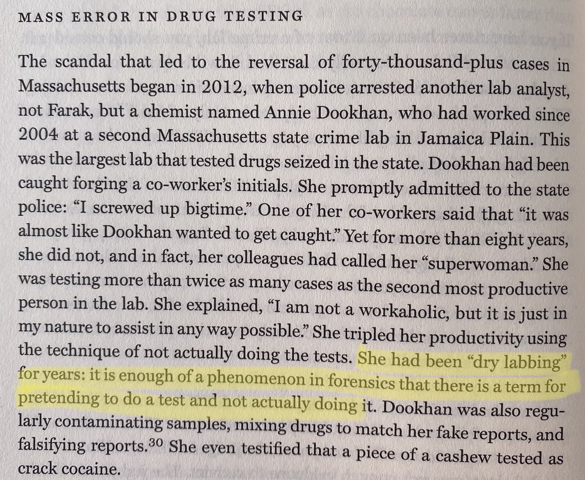 The thread below and this paragraph from @brandonlgarrett’s Autopsy for a Crime Lab are why everything we hear about Keenan Andersen’s toxicology report must be greeted with the most extreme skepticism.