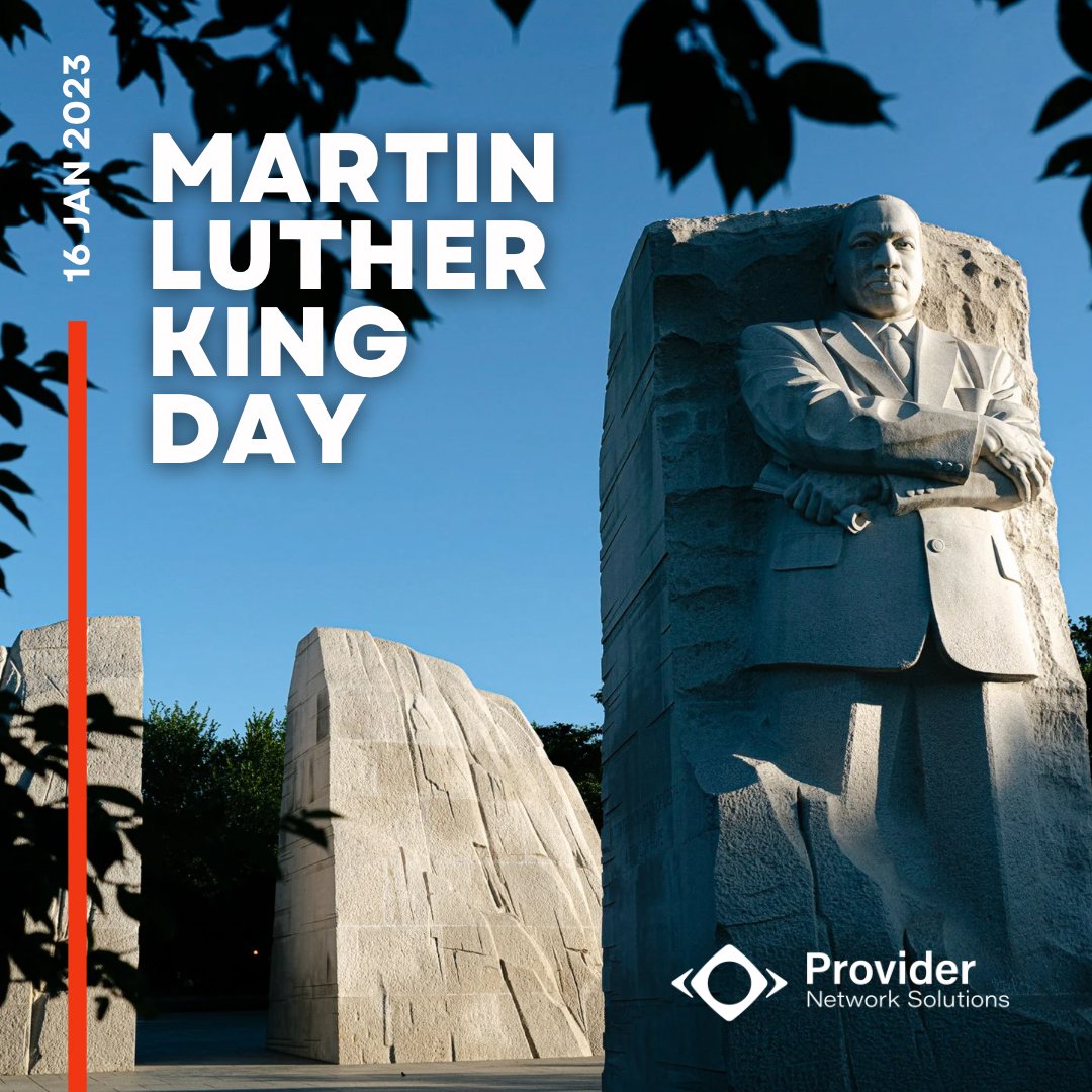 PnsSolutions's tweet photo. Over fifty years later, Martin Luther King Jr.'s message of equality and justice remains as esteemed as ever.

#mlk #martinlutherkingday #mondaymotivation #pns #pnscares #providernetworksolutions https://t.co/UBCK5oNe17