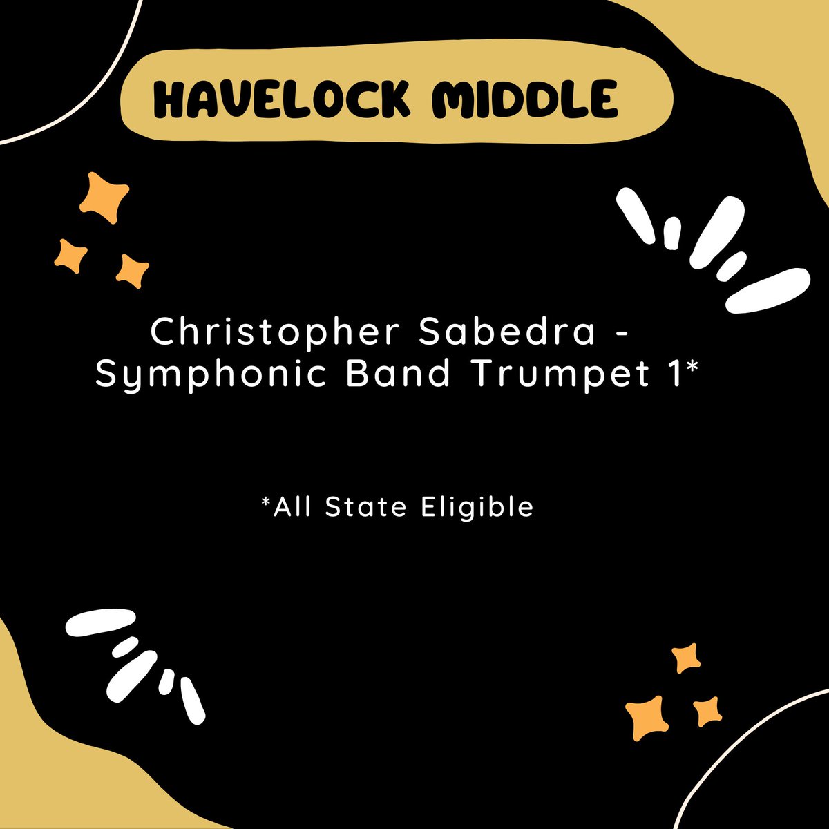 2023 All District Auditions Results

Congratulations!!!

Havelock HS had 13 students make the All-District bands this year.  Congratulations to Tucker Creek &amp; Havelock Middle School Bands as they had students make the ensemble as well.