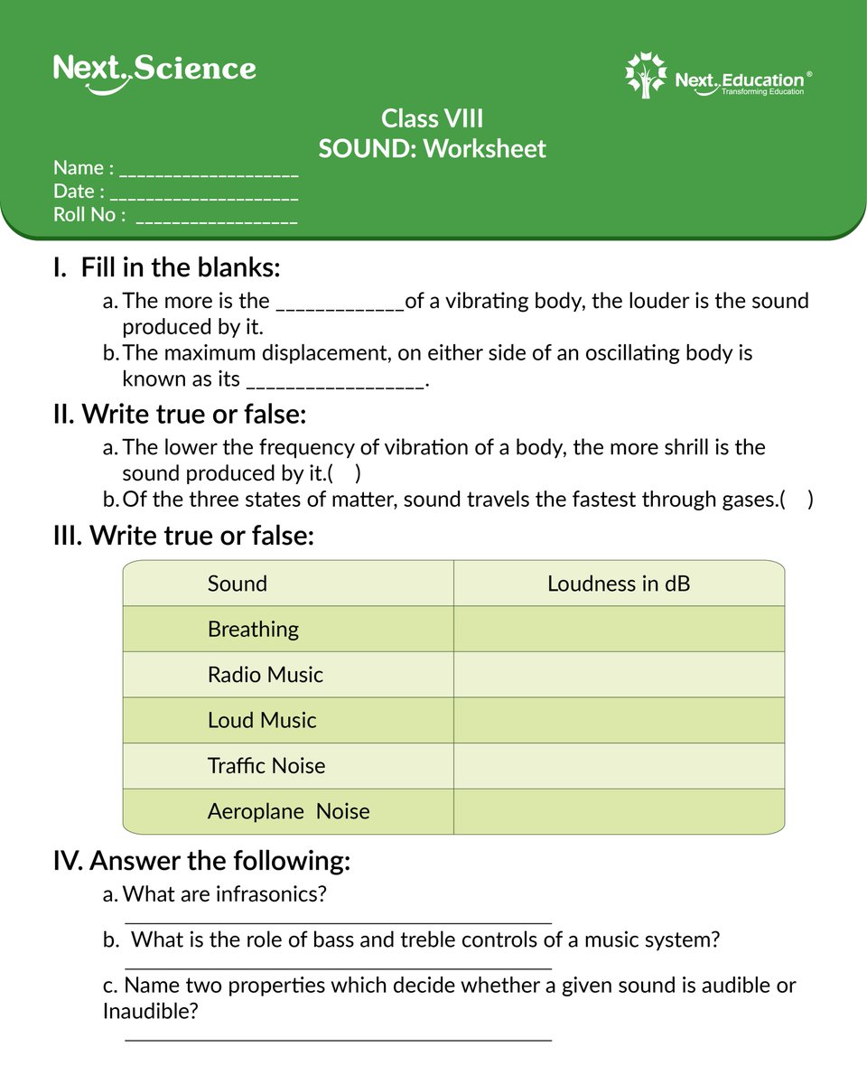 _NextLabs's tweet photo. Let's practice the lesson "Sound" with an interesting worksheet.
#teachers #worksheet #scienceworksheet #science #soundworksheet #grade8 https://t.co/eq5cPWdpHm