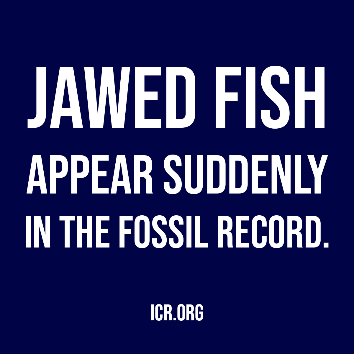 ICRscience's tweet image. 🦈 Jawed fish appear suddenly in the fossil record.

#QuoteOfTheDay #FossilFacts