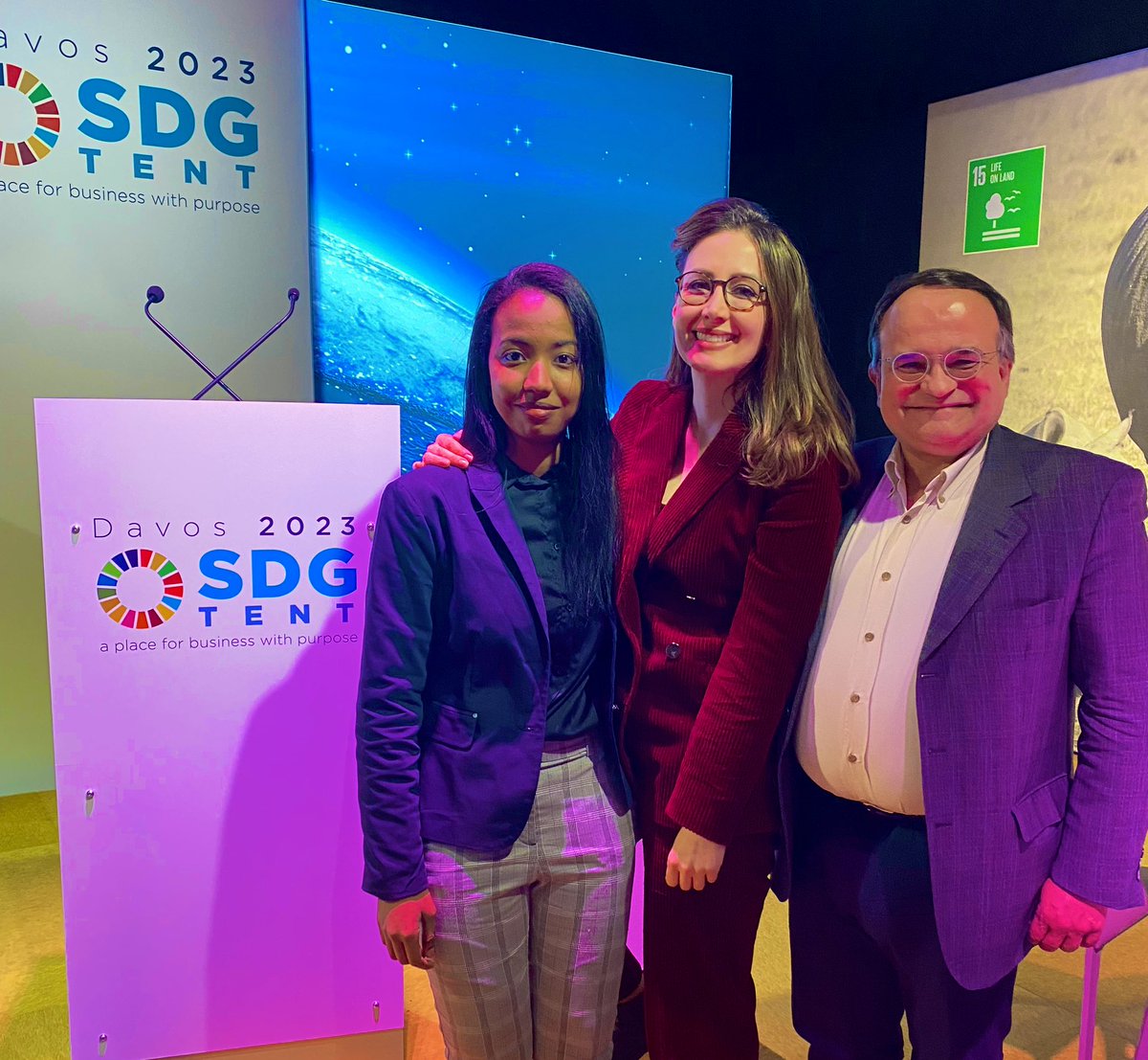 Day 1 for <a href="/whtrust_ox/">Weidenfeld-Hoffmann Trust</a> at #WEF23

Our Board member <a href="/nadjaskaljic/">Nadja Skaljic</a> and alumna Lina Yassin (now climate policy at <a href="/IIED/">IIED</a>) have a packed schedule

Their session “Opening Hearts and Minds for Regenerative Organizations” with the <a href="/ClubOfRome/">The Club of Rome</a> is happening tomorrow: intent-for-change.org/sdg-tent-2023-…