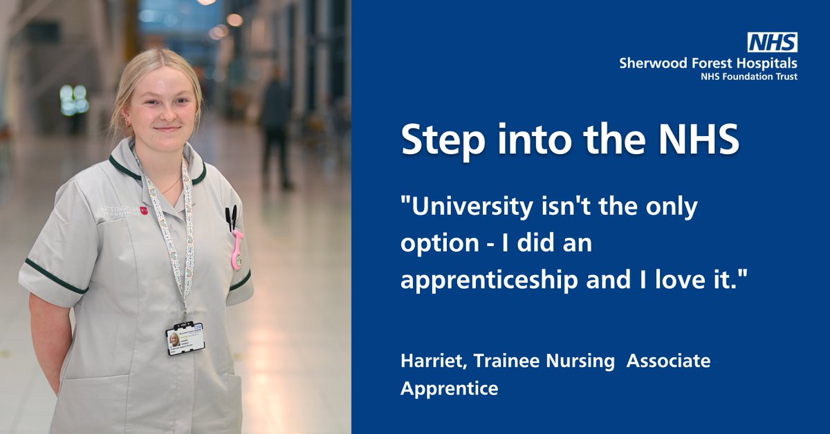 Thinking about a career in the NHS?

Tomorrow evening 16:00-19:30, we are teaming up with 
<a href="/WestNotts/">Vision West Nottinghamshire College</a> for a Careers Showcase featuring the range of opportunities available at your local hospitals.

Come along to ask any questions and kickstart your career in the NHS!🏥