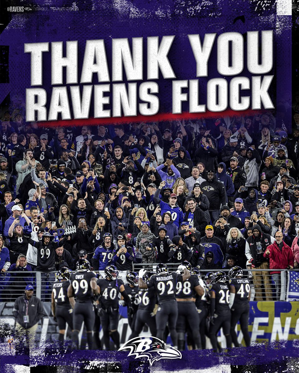 Ravens's tweet photo. For riding with us all season long 💜 https://t.co/NQ07cji8Re