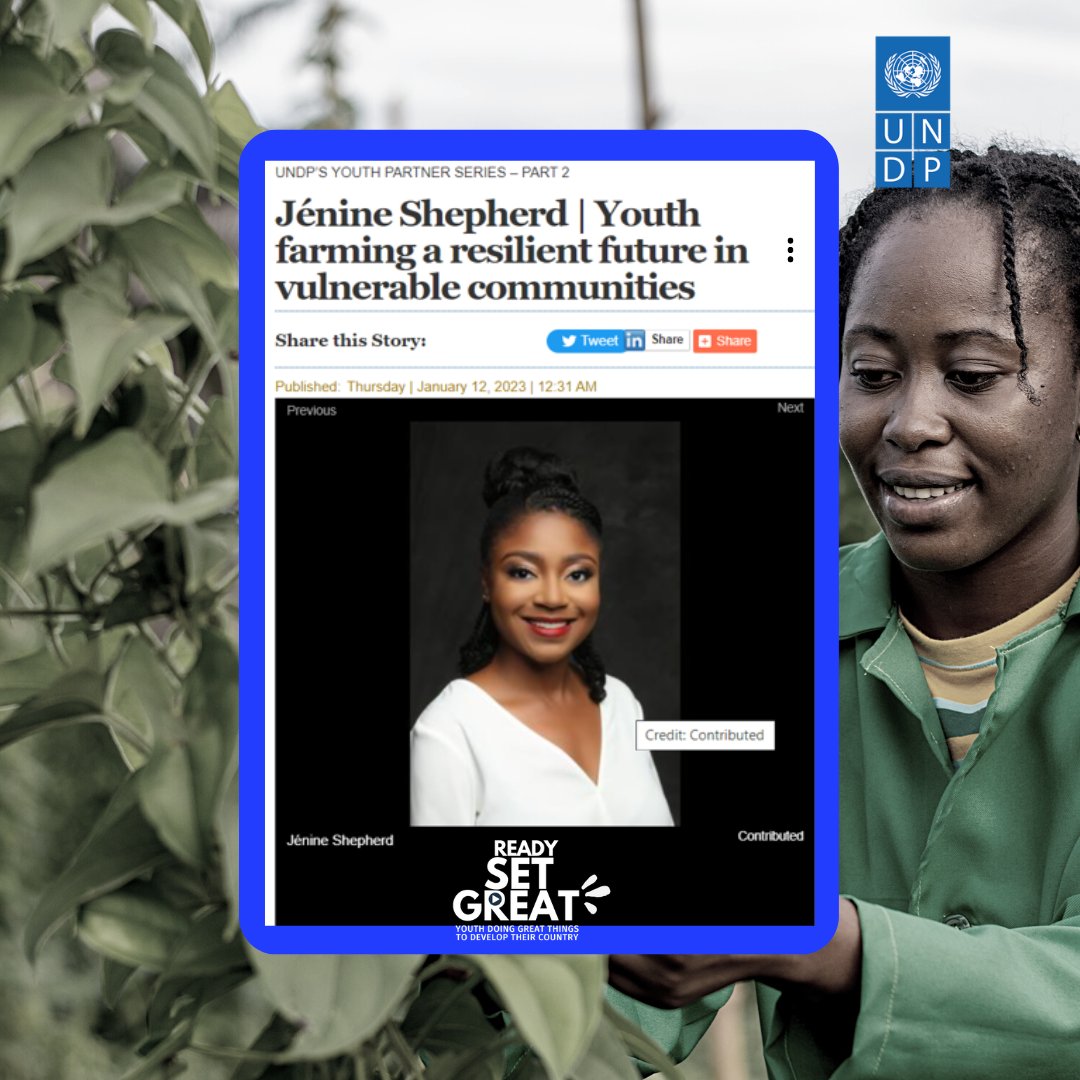 Jenine <a href="/jenineashepherd/">Jénine Shepherd</a> of @youthsforexcellence calls for a shift to high-tech urban farming led by young people in inner city communities.

She leads Op Ed #2 in UNDP's Ready Set Great series offering youth solutions to poverty this #MotivationMonday 

✅bit.ly/3X8e2Rs