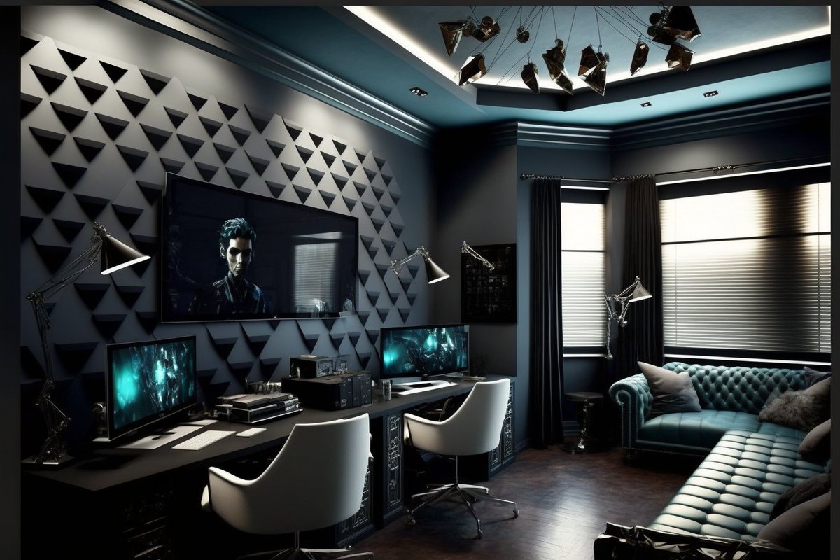 ChristianF369's tweet photo. @LinusEkenstam @jonaspeterson These are really great!!
Did some interior design test for film editing suites. 
High end, of course ;).
Who wants to setup one of these for me? 😆
#midjourny #midjourneyAi #AIArtwork #synthography #editingsuite #film #WorkFromHome https://t.co/35dXIHknUz