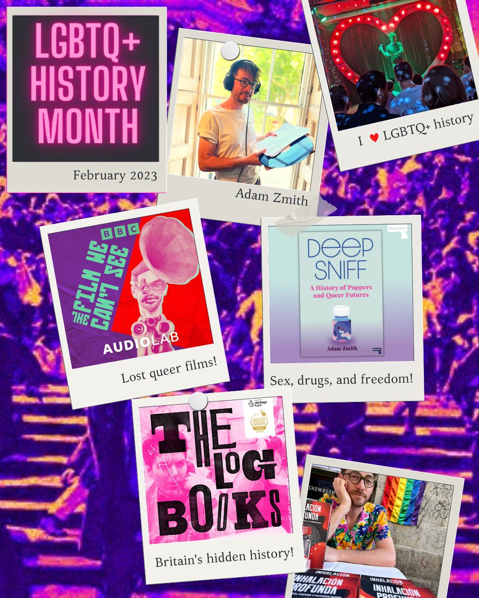 AdamZmith's tweet photo. You can still hire me to speak about LGBTQ+ history next month! DM me 😜✨

Just me OR with @TashWalker85 + @ShivaniDave talking about the unique archives from #TheLogBooks podcast https://t.co/vg8ljRrpSd