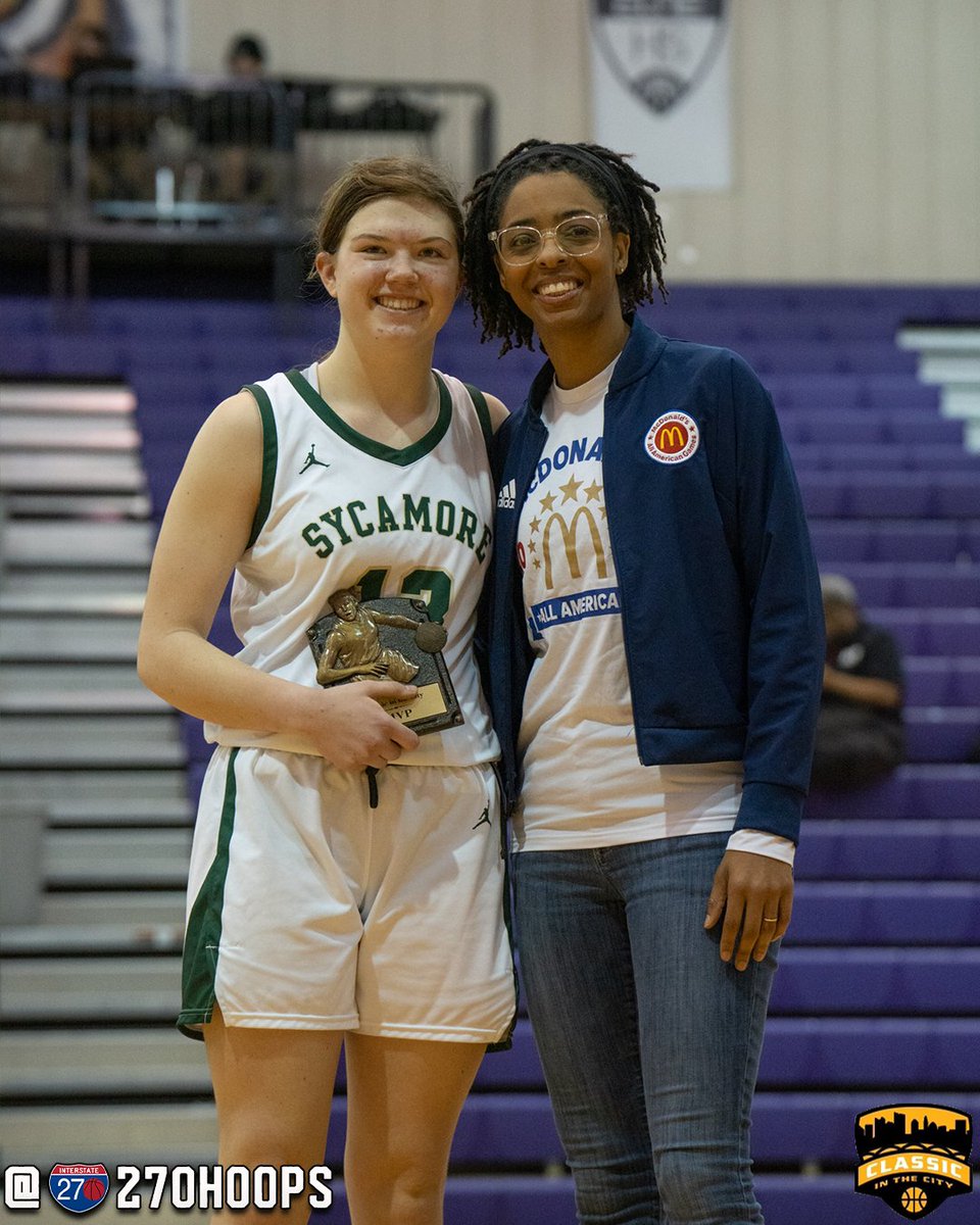 Brooke Burgess drops 22 points to take home MVP honors for Sycamore in game one! @OGBR_Basketball