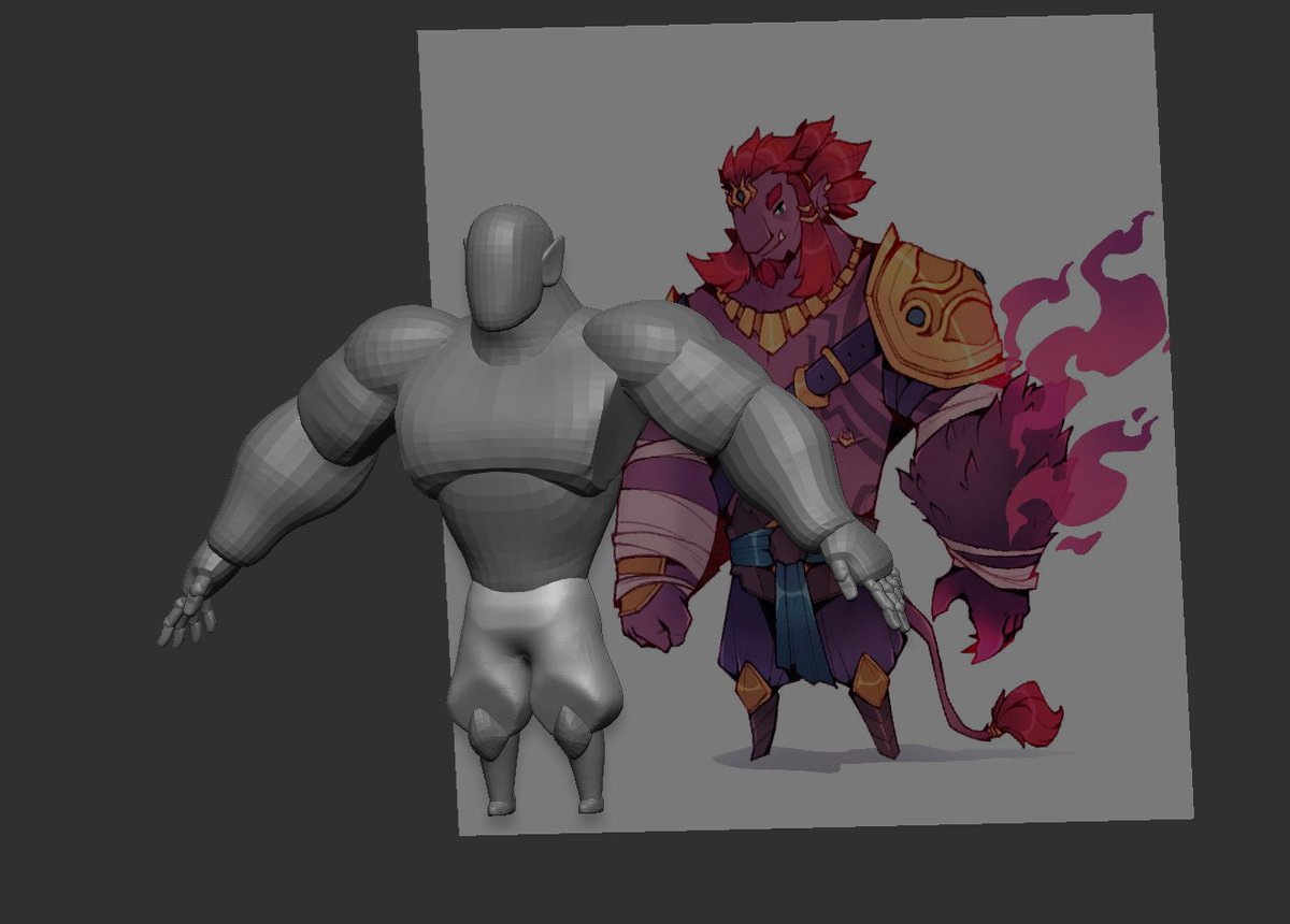 JustinTPhillips's tweet image. This month i'm finally getting around to sculpting this character trio from @ZestyDoesThings .  Not sure if i'll take them to full game-asset stage but I wanna have all 3 posed and textured standing next to each other by the end.  Such good shapes. #3dart #Zelda #zbrush #WIP