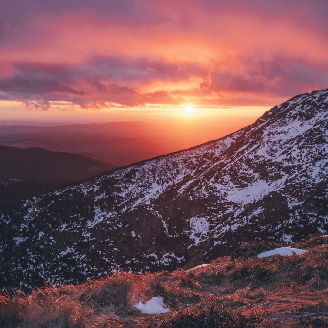 Sunsets in Krkonoše national park