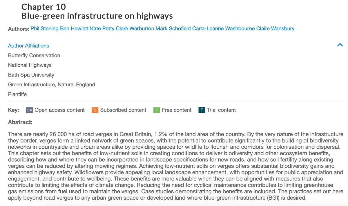 Kate Petty (@katefpetty) on Twitter photo 🌼Our book chapter on creating biodiversity-rich road verges is out now!🤓
Huge kudos & thanks to the fab <a href="/PhilSterling3/">Phil Sterling</a> & Ben Hewlett for their amazing work on this, w. stellar contributions as ever from <a href="/markdschofield/">Mark Schofield</a> & Clare Warburton
<a href="/bathspaBiology/">BiologyBSU</a> <a href="/Love_plants/">Plantlife</a> #RoadVerges 🌼Our book chapter on creating biodiversity-rich road verges is out now!🤓
Huge kudos & thanks to the fab <a href="/PhilSterling3/">Phil Sterling</a> & Ben Hewlett for their amazing work on this, w. stellar contributions as ever from <a href="/markdschofield/">Mark Schofield</a> & Clare Warburton
<a href="/bathspaBiology/">BiologyBSU</a> <a href="/Love_plants/">Plantlife</a> #RoadVerges