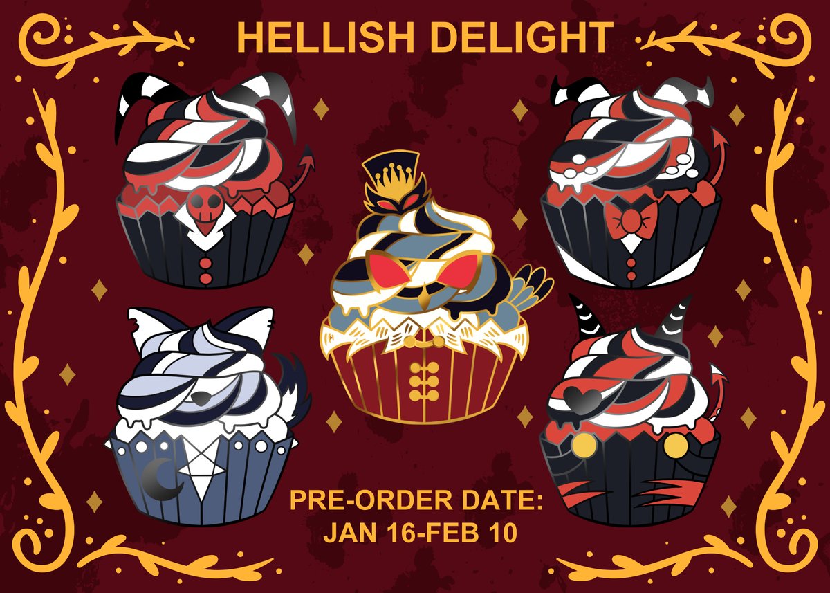 WizzlyDoodles's tweet photo. Preorders are now open for HB Cupcake Series Imp Gang and Stolas! Preorder ends on February 10, 11:59 PM (CST) 
*Reblogs are appreciated💖
#HelluvaBoss 

https://t.co/fwPKeKyOfe https://t.co/feF40cYCTn