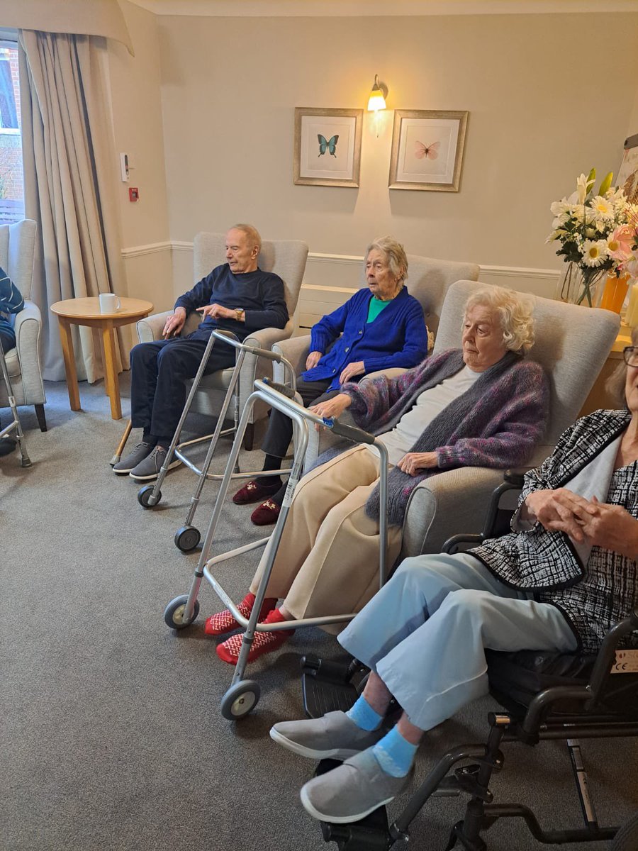 OakleighCH's tweet photo. Zest excersise class this morning at Oakleigh #zest #excersise #chairexcersises #vibewithyourtribe #oakleigh #activitys #care #carehome #elderly #dementia @anchorzestwell1 @AnchorLaterLife https://t.co/TqEqv2Ro7s